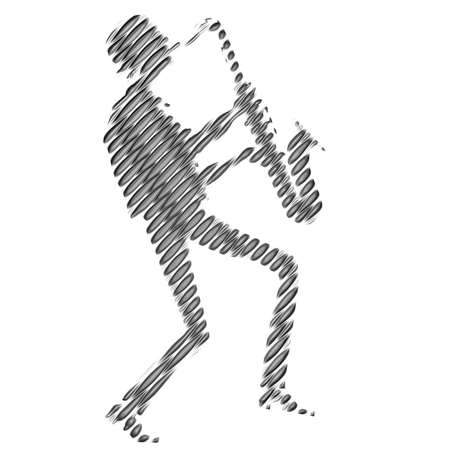 Musician with sax Nero3の写真素材