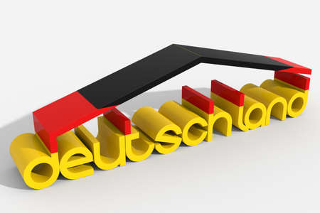 Text Deutschland shaped houseの写真素材