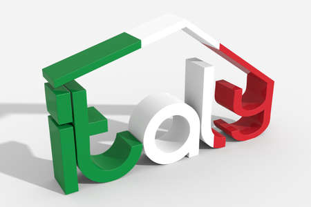  3D italy shaped building