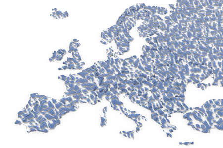 Europe 3D texture mapの写真素材