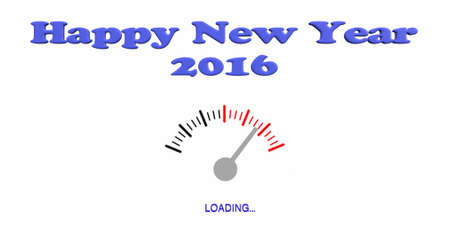 New Year 2016 with symbol loading