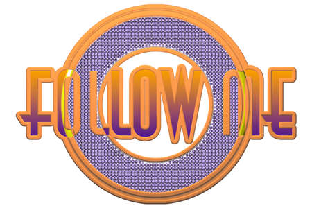 Follow me symbolの写真素材