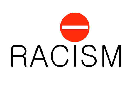 Racism symbol with no entryの写真素材