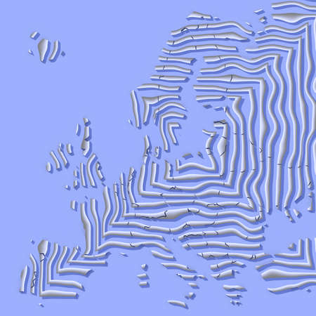 Europe 3D texture map
