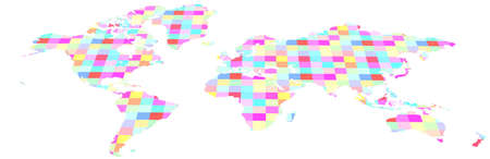 Map 3D Earth with various colorful texturesの写真素材
