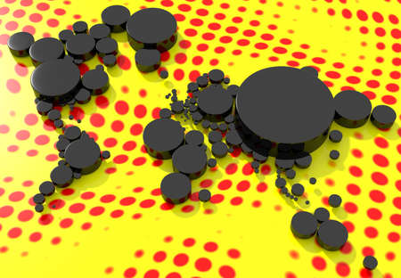 Map 3D Earth with cylinders and colorful background