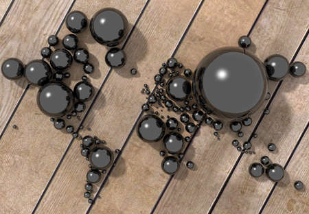 Map 3D Earth with balls and colorful backgroundの写真素材