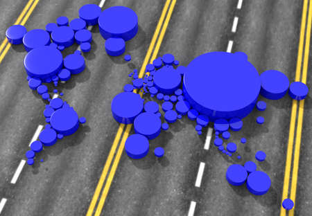 Map 3D Earth with cylinders and colorful backgroundの写真素材