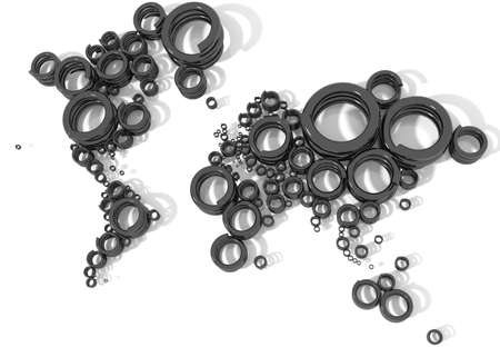 Map 3D Earth with spiral forms and backgroundの写真素材