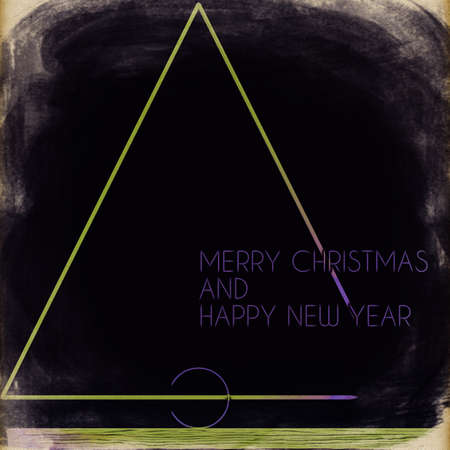 Christmas tree steel and wood Merry Christmas