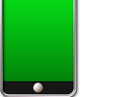 Phone with home button golf buttonの写真素材