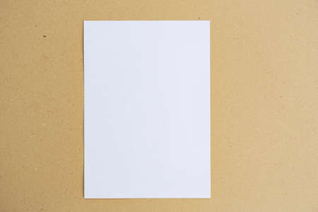 White Paper Brown On Brown Paper Background. Minimalist Style