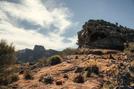 Mountain with blue sky in Tenerife, Spain