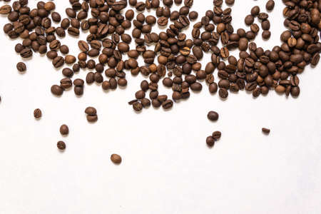 dark roasted ready fresh coffee beans in bulkの写真素材
