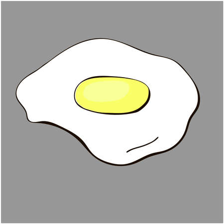 illustration of a scrambled egg, isolated, friedのイラスト素材