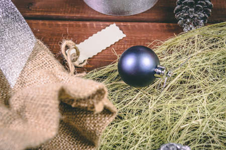 Christmas and New Year holidays background, winter season.の写真素材