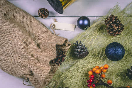 Christmas and New Year holidays background, winter season.