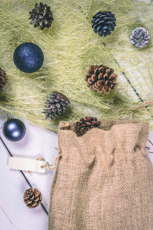 Christmas and New Year holidays background, winter season.の写真素材