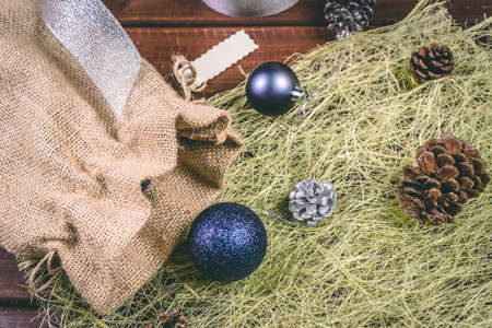 Christmas and New Year holidays background, winter season.の写真素材