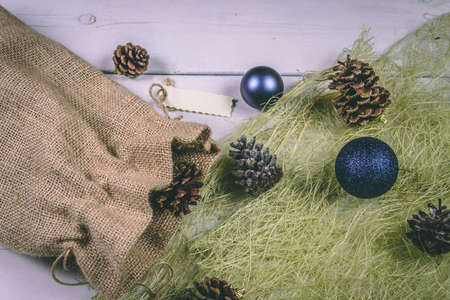 Christmas and New Year holidays background, winter season.の写真素材