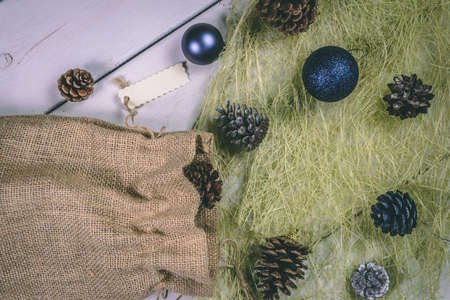 Christmas and New Year holidays background, winter season.の写真素材