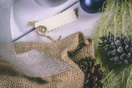 Christmas and New Year holidays background, winter season.の写真素材