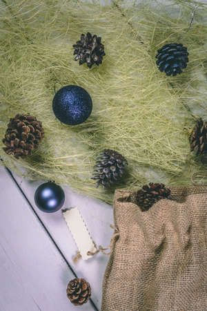 Christmas and New Year holidays background, winter season.の写真素材