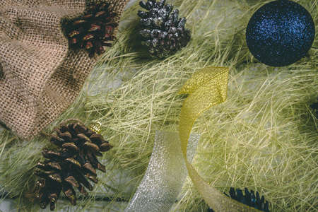 Christmas and New Year holidays background, winter season.の写真素材