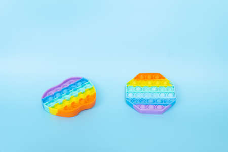 colorful silicon antistress sensory toy fidget pushの写真素材