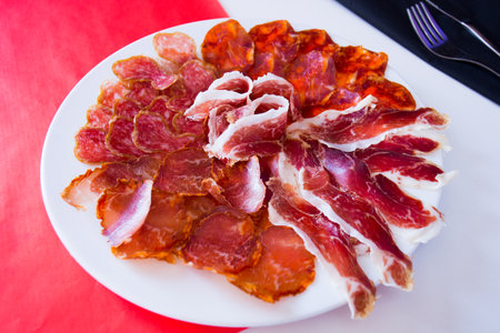 Spanish tapa with several premium sausages such as ham and loin. Top quality Spanish ham from the...