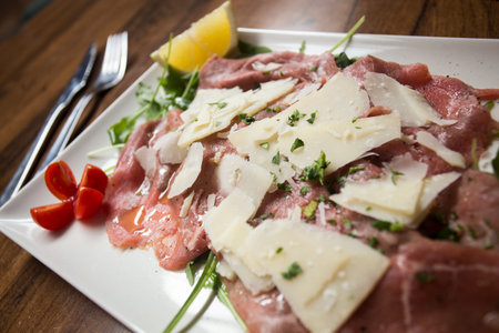 Italian antipasti in Naples. The antipasto is a type of starter typical of Italian gastronomy.の写真素材
