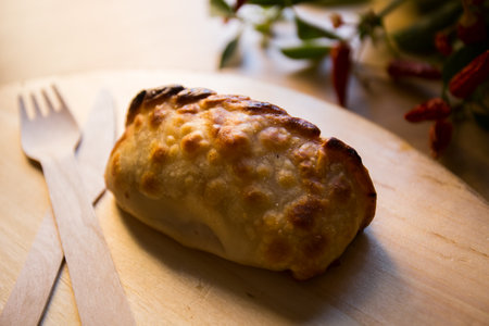 Argentine empanadas stuffed with meat and tomato. Original recipe from Buenos Aires.の写真素材
