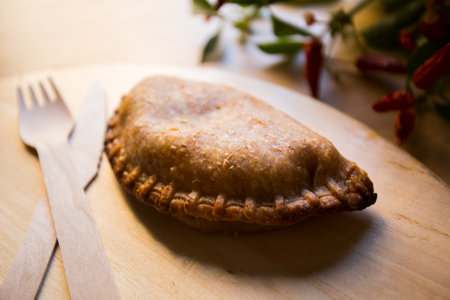 Argentine empanadas stuffed with meat and tomato. Original recipe from Buenos Aires.の写真素材
