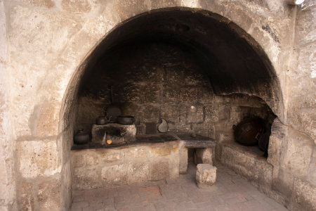 Old kitchen and utensils from the convent of Santa Catalina in Arequipa, Peru.の写真素材