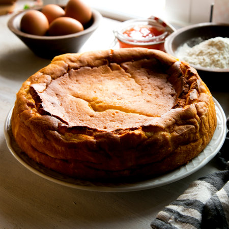 Cheesecake is a sweet dessert that consists of one or more layers. The main, and thickest, layer consists of a mixture of soft fresh cheese, eggs, and sugar.の写真素材