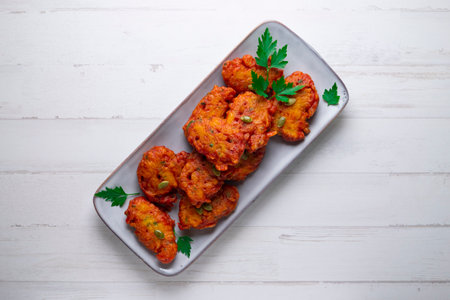 Fritters prepared with flour and pumpkin. Traditional Spanish recipe.