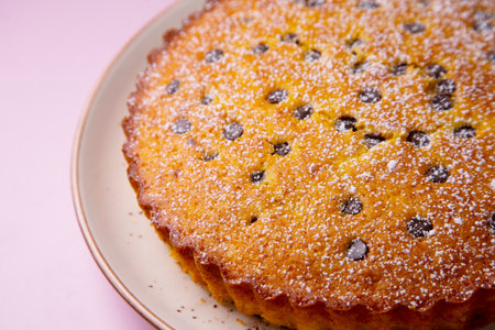 Spongecake with orange and chocolate chips