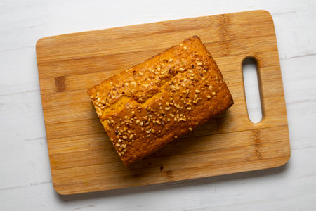 Tangerine cake with fresh fruit.