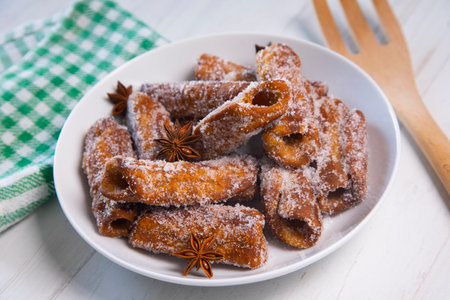 Anise eclairs, traditional Spanish dessert.
