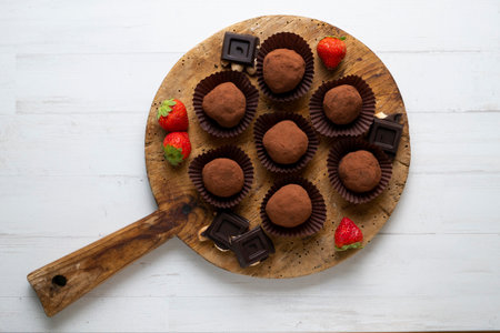 <p>Premium quality chocolate truffles with strawberries.</p>