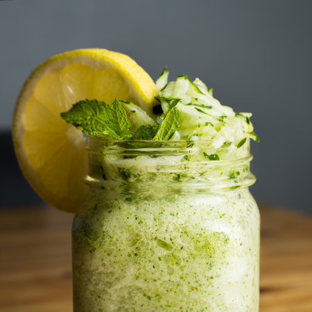 Green and healthy detox juice.の写真素材