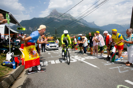 Domancy, France 18th July 2023: BINIAM GIRMAY (INTERMARCHÃ - CIRCUS - WANTY BEL) in the time trial stage at Tour de France.のeditorial素材