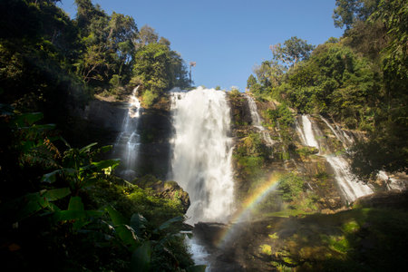 Doi Inthanon in Chiang Mai is one of the most popular national parks in Thailand. It is famous for its waterfalls and trails.の写真素材