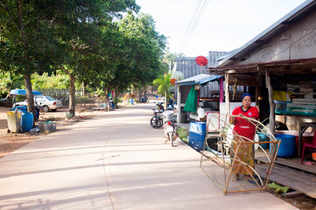 Koh Yao, Thailand; 1st January 2023: Local fisherman in a fishing village on the island of Koh Yao in South East Asia.のeditorial素材