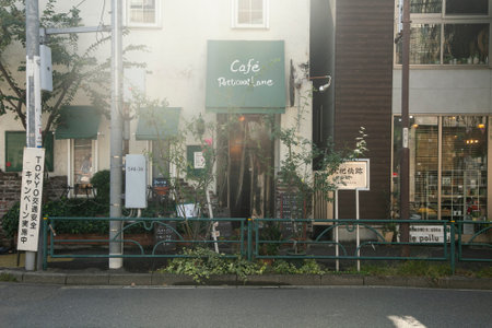 Tokyo, Japan 1st October 2023: Yanaka is a neighborhood in Tokyo famous for its street market, its beautiful streets and its cemetery.のeditorial素材