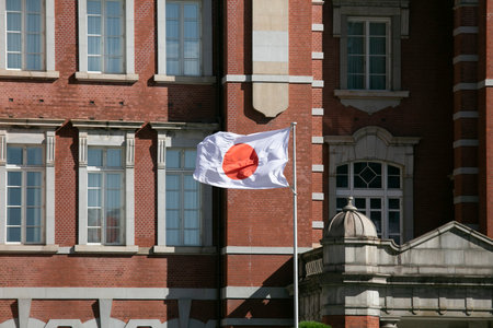 Tokyo, Japan; 1st October 2023: Exterior general view of Tokyo Central Train Station.のeditorial素材