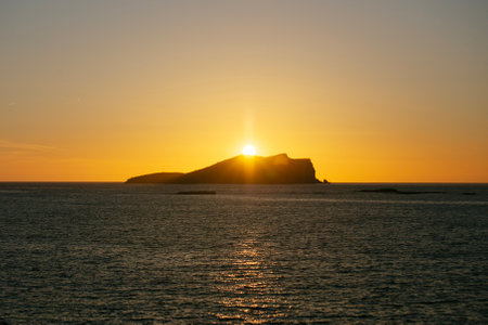 Islets located in Cala Comte on the island of Ibiza.の写真素材