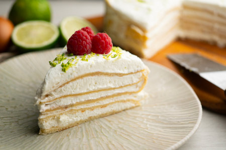 Mille Crepe Cake is a famous French recipe consisting of a cake made with layers of crepes and...
