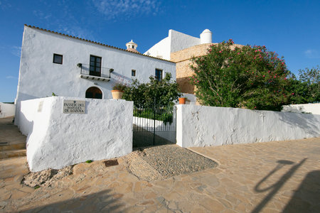 The old quarter of Puig de Misa in Santa Eulalia des Riu on the island of Ibiza.の写真素材
