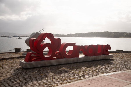 O Grove, Spain; September 1, 2025: Fishing village on the Arosa estuary in the Galician community.の写真素材
